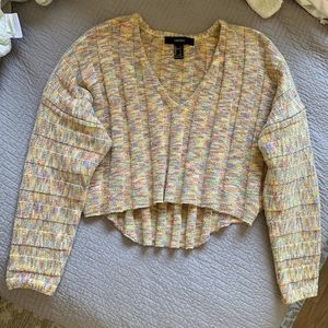Multicolor cropped sweater - size s